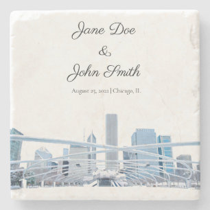Dessous-de-verre En Pierre Dessous de verre de pierre de Chicago personnalisé