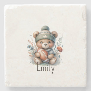 Dessous-de-verre En Pierre Dessous de verre de pierre de football personnalis