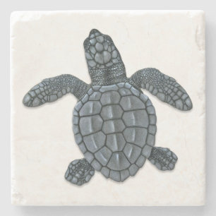 Dessous-de-verre En Pierre Dessous de verre de pierre de Hatchling de tortue