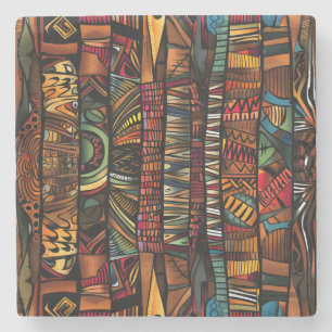 Dessous-de-verre En Pierre Dessous de verre de pierre de Motif Tribal Africai