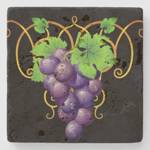 Dessous-de-verre En Pierre Dessous de verre de pierre de raisins