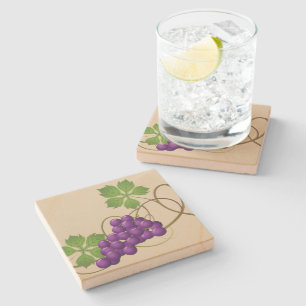 Dessous-de-verre En Pierre Dessous de verre de pierre de raisins
