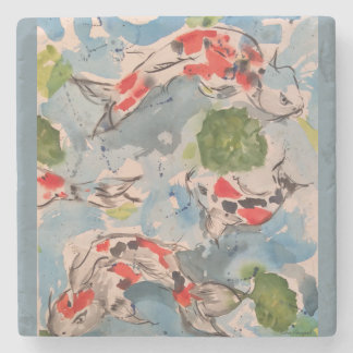 Dessous-de-verre En Pierre Dessous de verre de pierre d'étang à poissons de