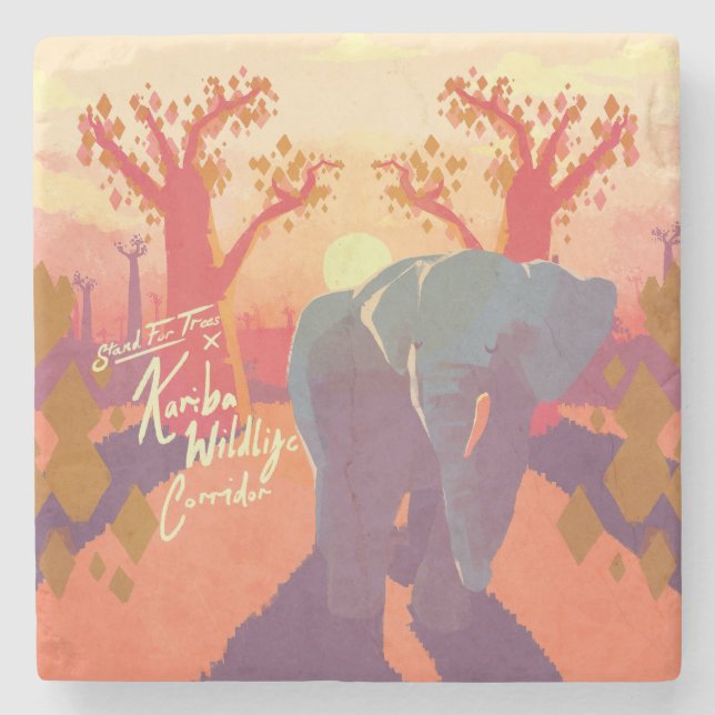 Dessous-de-verre En Pierre Dessous de verre de pierre du couloir faunique de  (Devant)