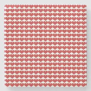 Dessous-de-verre En Pierre Dessous de verre de pierre Motif Red Cute Hearts