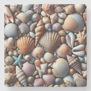 Dessous-de-verre En Pierre Dessous de verre de pierre Sea Shells