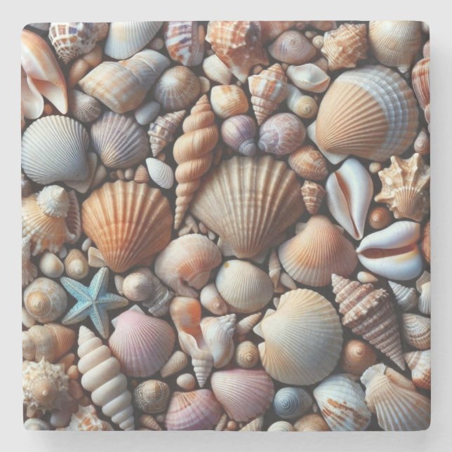 Dessous-de-verre En Pierre Dessous de verre de pierre Sea Shells (Devant)