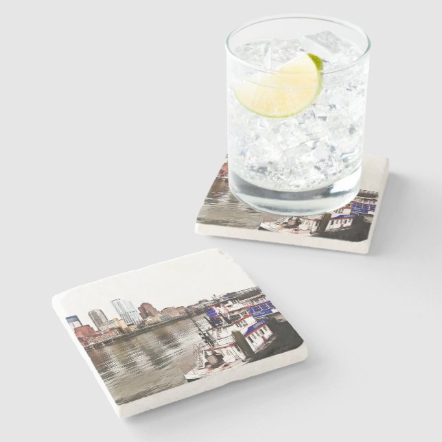 Dessous-de-verre En Pierre Dessous de verre de Pittsburgh (Côté)