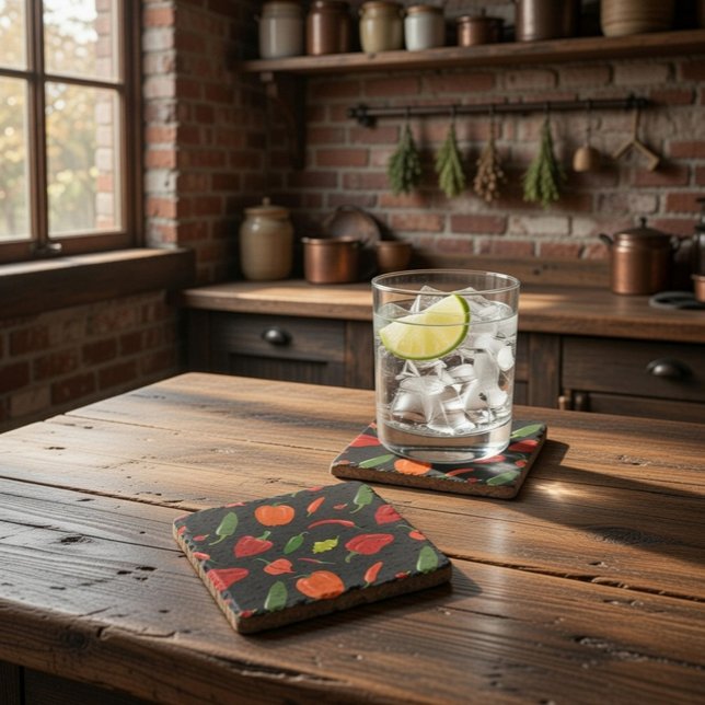 Dessous-de-verre En Pierre Dessous de verre de poivrons épicés (Créateur téléchargé)