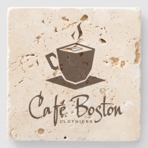 Dessous-de-verre En Pierre Dessous de verre de travertin de Café Boston