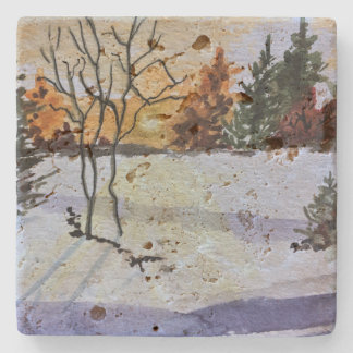 Dessous-de-verre En Pierre Dessous de verre de Travertine