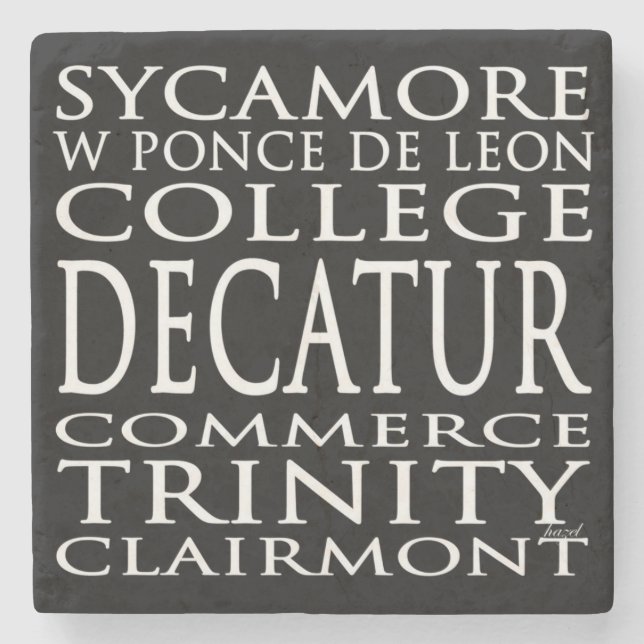 Dessous-de-verre En Pierre Dessous de verre Decatur, Dessous de verre Decatur (Devant)