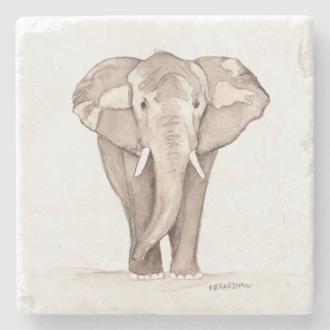 Dessous-de-verre En Pierre dessous de verre éléphant (Devant)