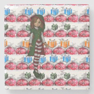 Dessous-de-verre En Pierre Dessous de verre Elf Marble Pierre Noël