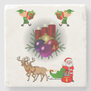 Dessous-de-verre En Pierre Dessous de verre Elf Marble Pierre Noël