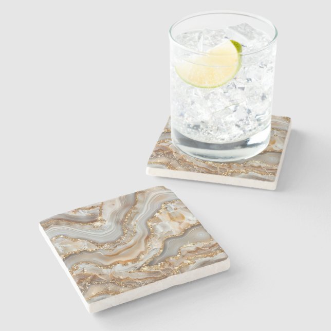 Dessous-de-verre En Pierre Dessous de verre en agate (Côté)