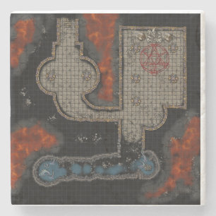 Dessous-de-verre En Pierre Dessous de verre en carreaux de donjon : Cultist U