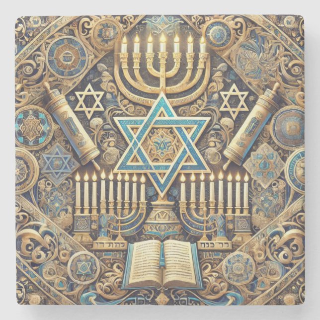 Dessous-de-verre En Pierre Dessous de verre en marbre juif (Devant)