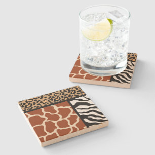 Dessous-de-verre En Pierre Dessous de verre en pierre à motif animalier 