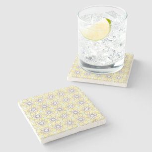 Dessous-de-verre En Pierre dessous de verre en pierre à motif géométrique déc