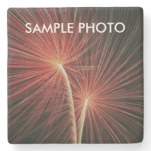 Dessous de verre en pierre avec photo personnalisé