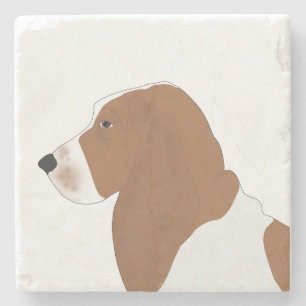 Dessous-de-verre En Pierre Dessous de verre en pierre Basset Hound