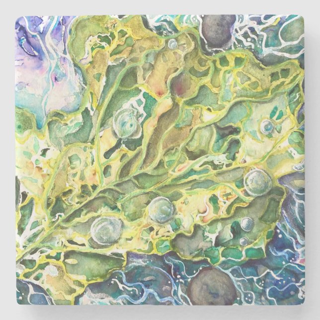 Dessous-de-verre En Pierre dessous de verre en pierre "Bruit vert" (Devant)