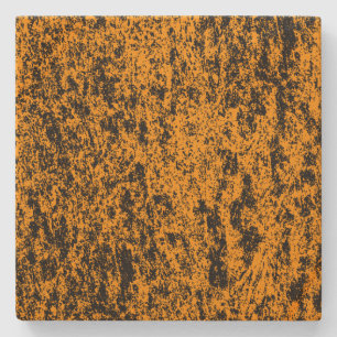 Dessous-de-verre En Pierre Dessous de verre en pierre Carré orangé en marbre