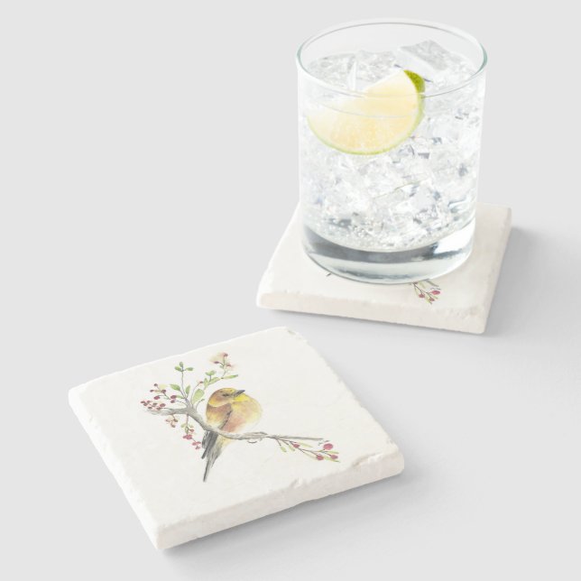 Dessous-de-verre En Pierre Dessous de verre en pierre d'art Goldfinch (Côté)