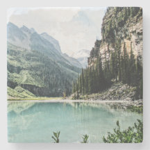 Dessous de verre en pierre de Banff Lake Louise