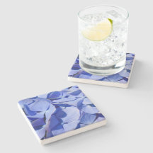 Dessous de verre en pierre de Carolina Blue Hydran