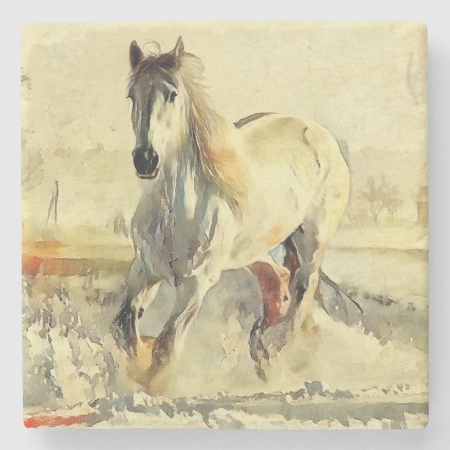 Dessous-de-verre En Pierre Dessous de verre en pierre de cheval (Devant)