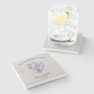 Dessous-de-verre En Pierre Dessous de verre en pierre de conch violet