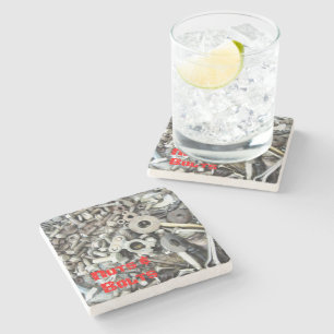 Dessous-de-verre En Pierre Dessous de verre en pierre de la tête de l'équipem