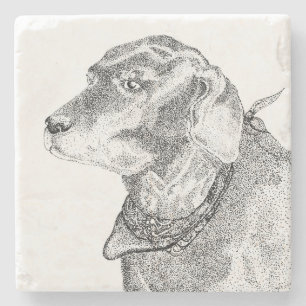 Dessous-de-verre En Pierre Dessous de verre en pierre de labrador retriever