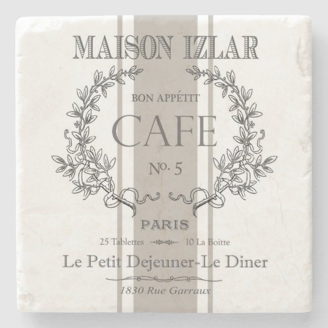 Dessous-de-verre En Pierre Dessous de verre en pierre de marbre (Devant)