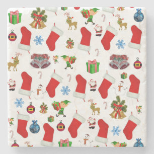 Dessous-de-verre En Pierre Dessous de verre en pierre de marbre de Noël