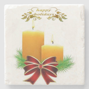 Dessous-de-verre En Pierre Dessous de verre en pierre de marbre de Noël, Joye