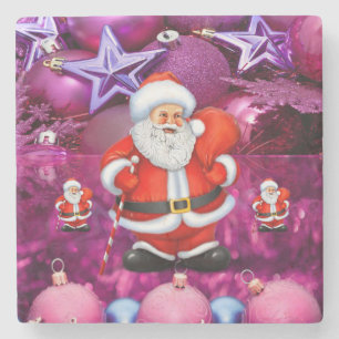 Dessous-de-verre En Pierre Dessous de verre en pierre de marbre de Noël, Père