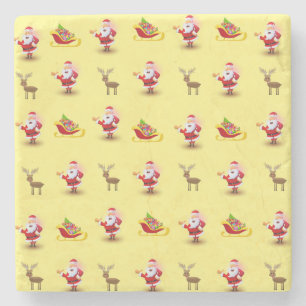 Dessous-de-verre En Pierre Dessous de verre en pierre de marbre de Noël, Père