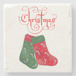 Dessous-de-verre En Pierre Dessous de verre en pierre de marbre Noël