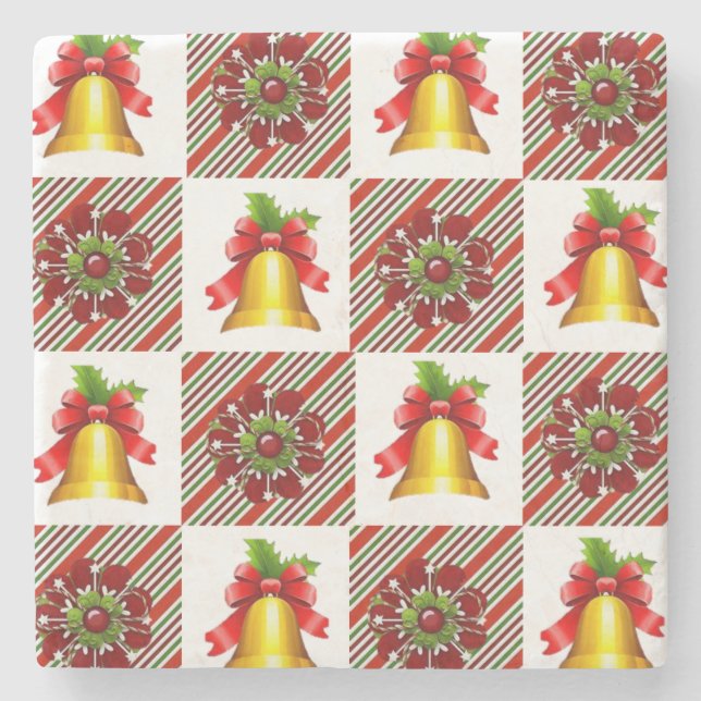 Dessous-de-verre En Pierre Dessous de verre en pierre de marbre Noël (Devant)