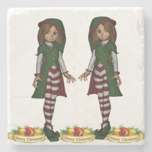 Dessous-de-verre En Pierre Dessous de verre en pierre de marbre Noël