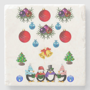 Dessous-de-verre En Pierre Dessous de verre en pierre de marbre Noël