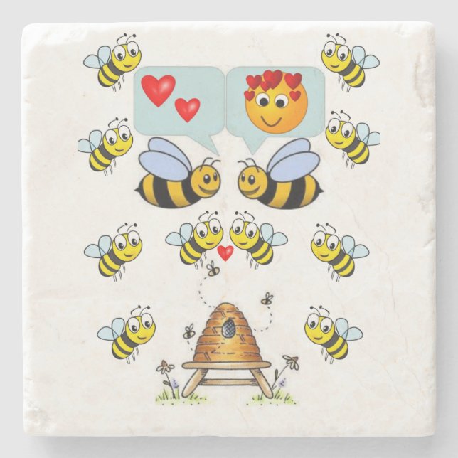 Dessous-de-verre En Pierre Dessous de verre en pierre de marbre Saint Valenti (Devant)