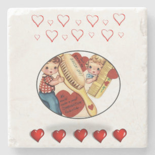 Dessous-de-verre En Pierre Dessous de verre en pierre de marbre Saint Valenti