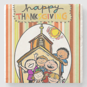 Dessous-de-verre En Pierre Dessous de verre en pierre de marbre Thanksgiving