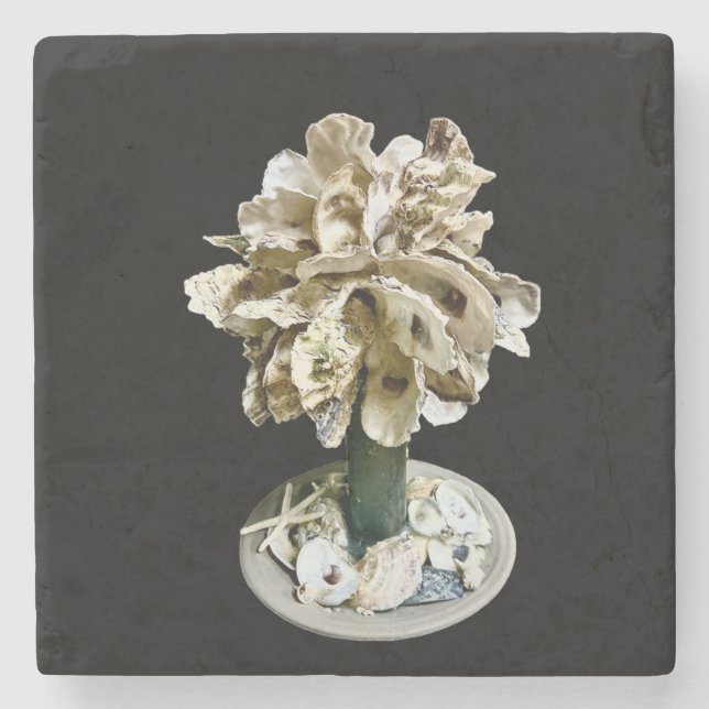 Dessous-de-verre En Pierre Dessous de verre en pierre de palmetto (Devant)