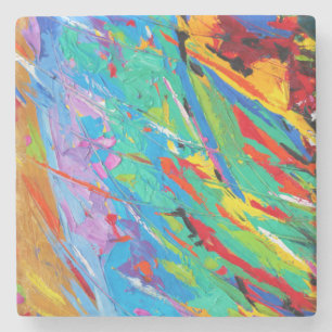 Dessous-de-verre En Pierre Dessous de verre en pierre de peinture Abstrait