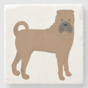 Dessous-de-verre En Pierre Dessous de verre en pierre de Shar Pei